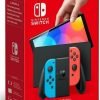 Nintendo Switch (OLED Model) - Neon Red & Neon Blue Joy Con (UAE Version)