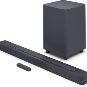 Limited-Time Sale for Summer Surprises AED 99د.إ：JBL Bar 500 5.1-Channel Soundbar with Wireless Subwoofer, Multibeam and Dolby Atmos Theatre-Quality 3D Surround Sound, PureVoice Technology, 590W Output Power, Built-In WiFi - Black, JBLBAR500PROBLKUK