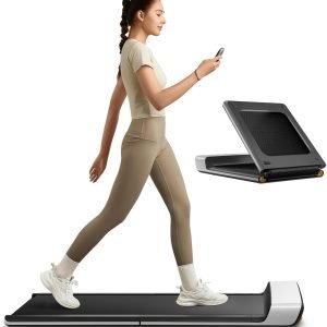 Big Summer Sale Limited Time Offer AED 99د.إ：KingSmith WalkingPad P1 Folding Treadmill Ultra Slim Electric Foldable Treadmill Smart Fold Walking Pad Portable Safety Non Holder Gym and Running Device P1 Grey