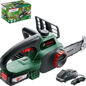 Limited-Time Sale for Summer Surprises AED 99د.إ：Bosch Cordless Chainsaw UniversalChain 18 (battery 2.5 Ah, charger, SDS system, blade length: 200 mm, 18 Volt System, in carton packaging)