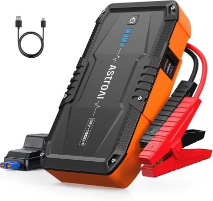 Oferta de verano por tiempo limitado: Arrancador de batería portátil AstroAI S8, 1500 A, 12 V, para motores de gasolina de hasta 6 L y diésel de 3 L, con cargador inteligente y linterna LED.