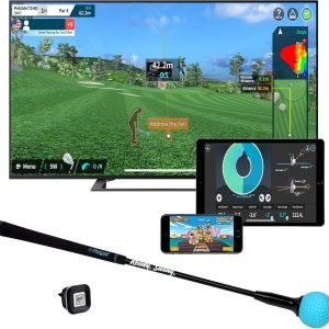 Limited-Time Sale for Summer Surprises AED 99د.إ：PHIGOLF Phigolf2 Golf Simulator with Swing Stick for Indoor & Outdoor Use, Golf Swing Trainer with Upgraded Motion Sensor & 3D Swing Analysis, Compatible WGT/E6 Connect APP, Works with Smartdevices